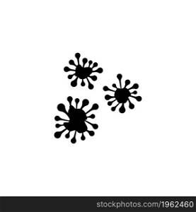 Ink Splashes Blots. Flat Vector Icon. Simple black symbol on white background. Ink Splashes Blots Flat Vector Icon