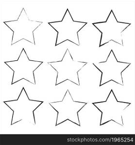 Ink stars icon set. Silhouette effect. Abstract decor. Grunge design. Retro style. Vector illustration. Stock image. EPS 10.. Ink stars icon set. Silhouette effect. Abstract decor. Grunge design. Retro style. Vector illustration. Stock image.