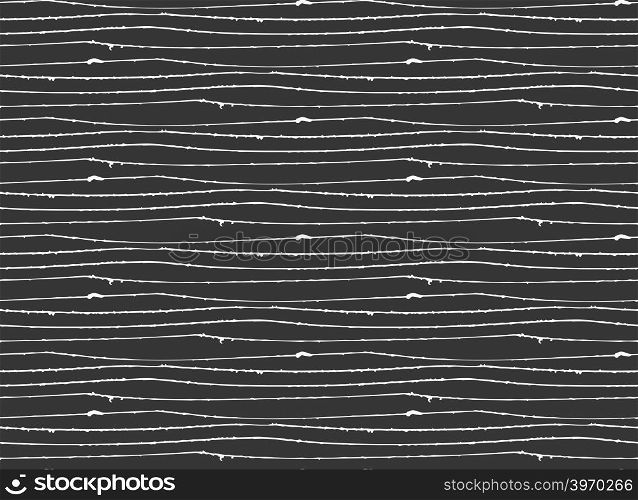 Inked rough horizontal lines on black.Hand drawn with ink seamless background.Monochrome rough texture.