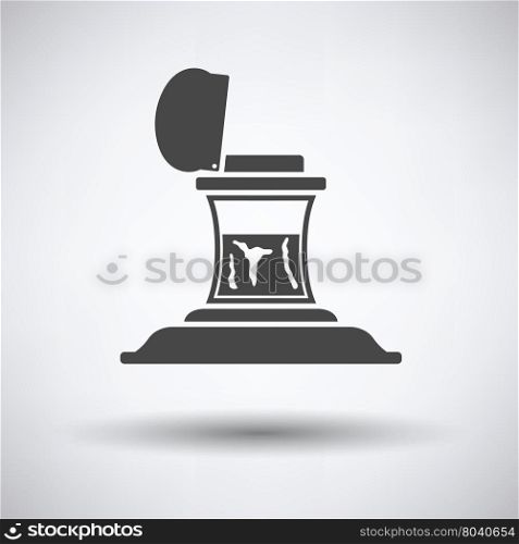 Inkstand icon on gray background, round shadow. Vector illustration.