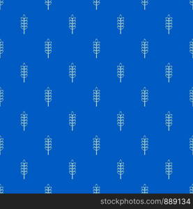 Inlet spike pattern repeat seamless in blue color for any design. Vector geometric illustration. Inlet spike pattern seamless blue