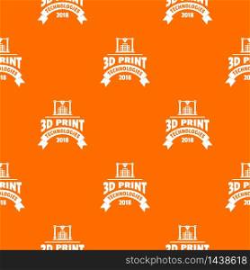 Innovation 3d printing pattern vector orange for any web design best. Innovation 3d printing pattern vector orange