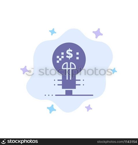 Innovation, Finance, Finance, Idea, January Blue Icon on Abstract Cloud Background