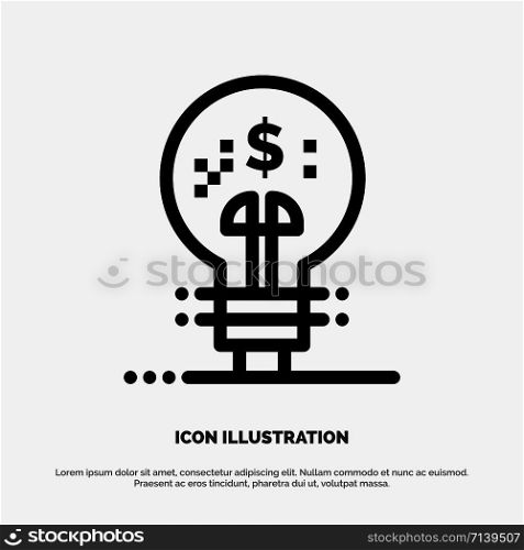 Innovation, Finance, Finance, Idea, January Line Icon Vector