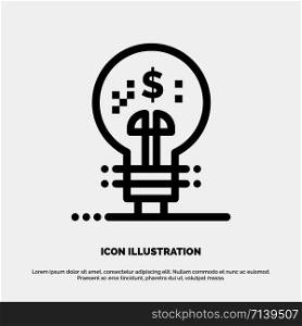 Innovation, Finance, Finance, Idea, January Line Icon Vector