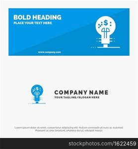 Innovation, Finance, Finance, Idea, January SOlid Icon Website Banner and Business Logo Template