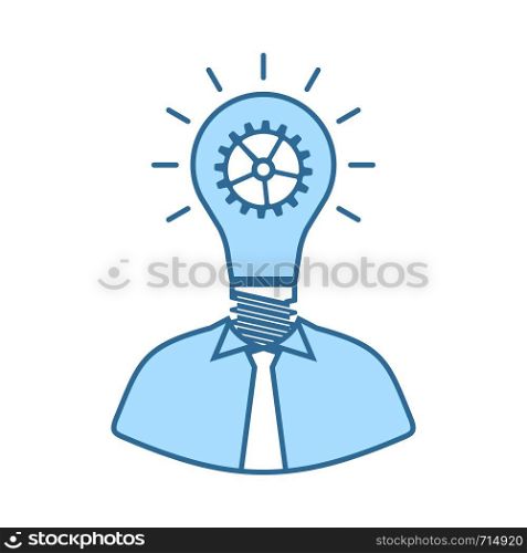 Innovation Icon. Thin Line With Blue Fill Design. Vector Illustration.