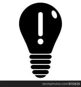 Innovation idea bulb icon. Simple illustration of innovation idea bulb vector icon for web design isolated on white background. Innovation idea bulb icon, simple style