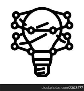 innovation light bulb line icon vector. innovation light bulb sign. isolated contour symbol black illustration. innovation light bulb line icon vector illustration