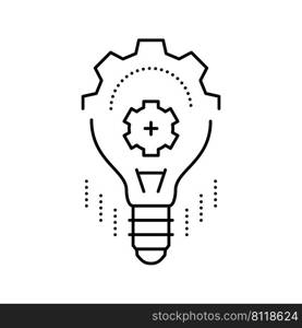 innovation light bulb line icon vector. innovation light bulb sign. isolated contour symbol black illustration. innovation light bulb line icon vector illustration