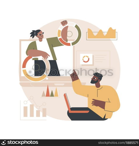 Innovation management software abstract concept vector illustration. Idea management, brainstorming tool, innovation control, collaboration space, business development software abstract metaphor.. Innovation management software abstract concept vector illustration.