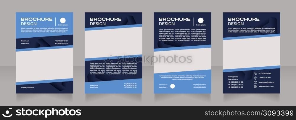 Innovations in clinical trials blank brochure design. Template set with copy space for text. Premade corporate reports collection. Editable 4 paper pages. Syne Bold, Arial Regular fonts used. Innovations in clinical trials blank brochure design