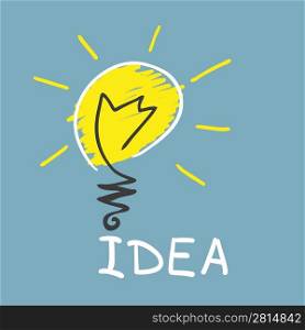 Innovative lamp. idea concept