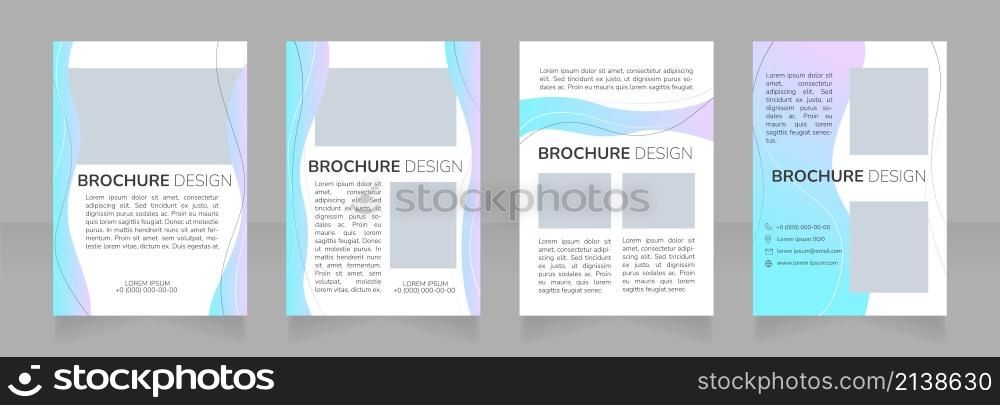 Innovative medical treatment blank brochure design. Template set with copy space for text. Premade corporate reports collection. Editable 4 paper pages. Nunito Bold, ExtraLight, Light fonts used. Innovative medical treatment blank brochure design