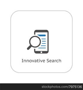 Innovative Search Icon. Business Concept. Flat Design. Isolated Illustration.. Innovative Search Icon. Business Concept. Flat Design.
