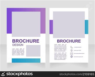Innovative technologies of modern architecture blank brochure design. Template set with copy space for text. Premade corporate reports collection. Editable 2 paper pages. Myriad Pro, Arial fonts used. Innovative technologies of modern architecture blank brochure design