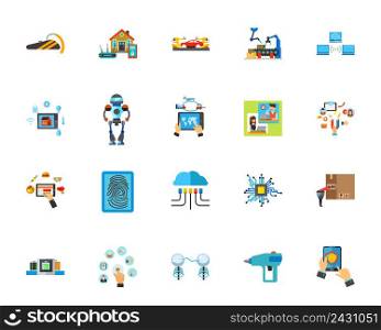 Innovative technology icon set. Can be used for topics like device, application, logistics, cybernetics. Innovative technology icon set