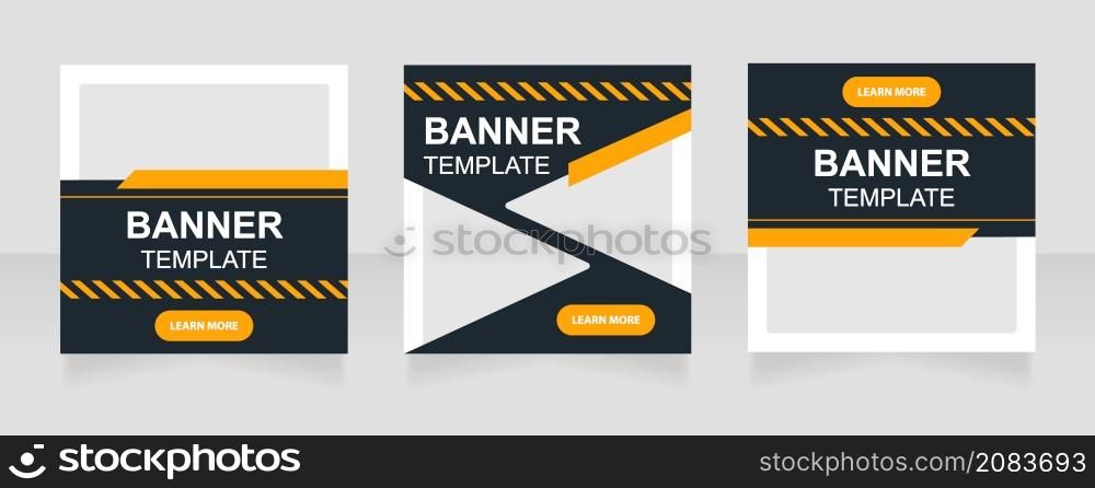 Innovative technology promotion web banner design template. Vector flyer with text space. Advertising placard with customized copyspace. Printable poster for advertising. Arial font used. Innovative technology promotion web banner design template