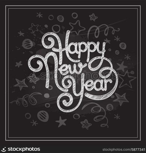 Inscription Happy New Year. Vector illustration EPS 10. Inscription Happy New Year. Vector illustration