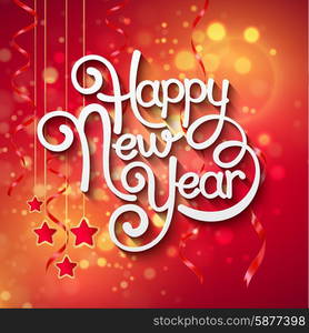 Inscription Happy New Year. Vector illustration EPS 10. Inscription Happy New Year. Vector illustration