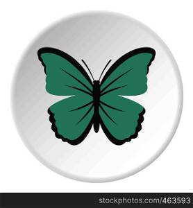 Insect butterfly icon in flat circle isolated vector illustration for web. Insect butterfly icon circle