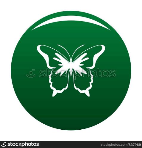 Insect butterfly icon. Simple illustration of insect butterfly vector icon for any design green. Insect butterfly icon vector green