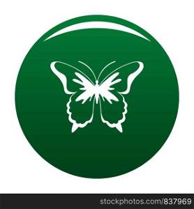 Insect butterfly icon. Simple illustration of insect butterfly vector icon for any design green. Insect butterfly icon vector green