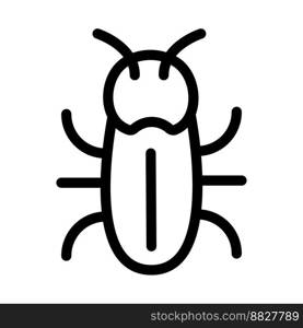 Insect icon line isolated on white background. Black flat thin icon on modern outline style. Linear symbol and editable stroke. Simple and pixel perfect stroke vector illustration