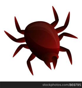 Insect mite icon. Cartoon of insect mite vector icon for web design isolated on white background. Insect mite icon, cartoon style