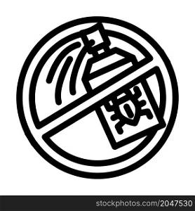 insecticides free line icon vector. insecticides free sign. isolated contour symbol black illustration. insecticides free line icon vector illustration