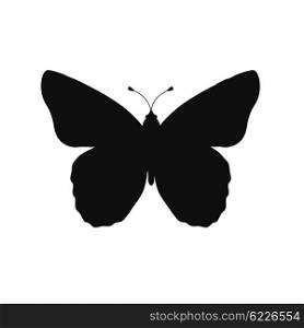 Insects Butterflies Isolated on White Background. Insects butterflies isolated on white background. Beautiful butterfly logo icon in black color. Insect flying isolated on white backdrop. Vector ilustration