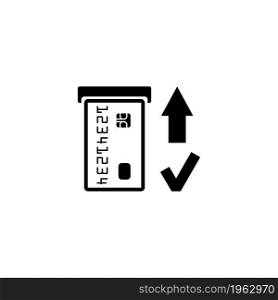 Insert Credit Card. Shopping. Bank ATM vector icon. Simple flat symbol on white background. Insert credit card icon. Shopping sign. Bank ATM symbol.