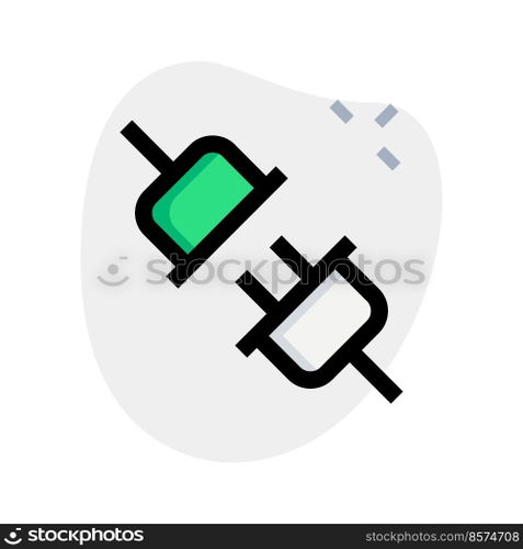 Inserting plug into the socket securely.