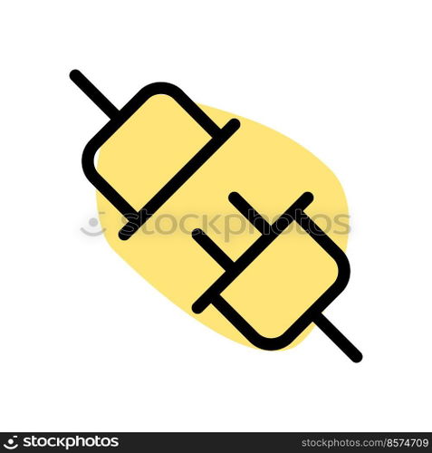 Inserting plug into the socket securely.