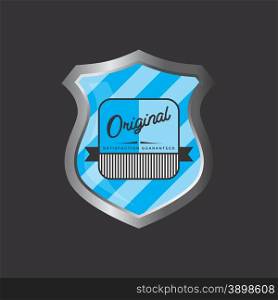 insignia shield product label vector graphic art illustration. insignia shield product label art