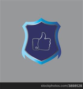 insignia shield theme vector art graphic illustration
