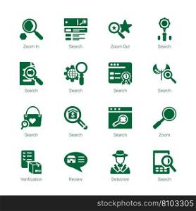 Inspection icons Royalty Free Vector Image