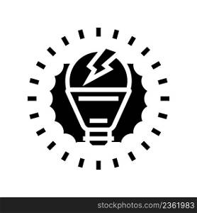 inspiration light bulb glyph icon vector. inspiration light bulb sign. isolated contour symbol black illustration. inspiration light bulb glyph icon vector illustration