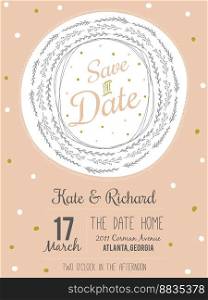 Inspirational romantic and love save the date vector image