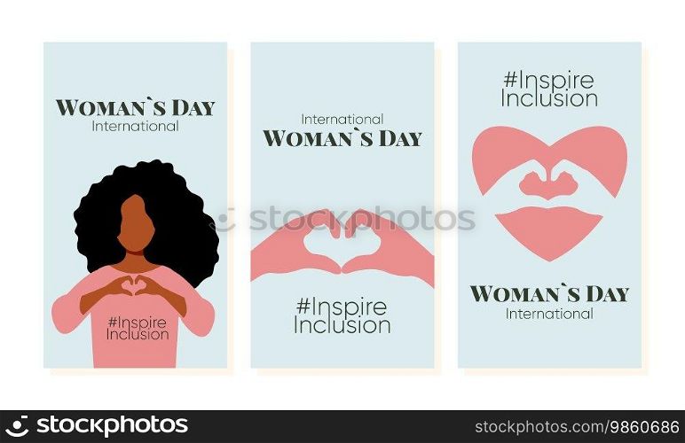 Inspire Inclusion 2024 vertical card. International Women s Day. Inspire Inclusion 2024 vertical card. International Women s Day Inspire Inclusion slogan