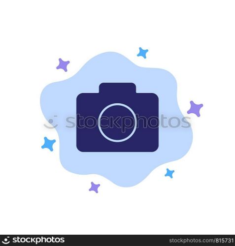 Instagram, Camera, Image Blue Icon on Abstract Cloud Background