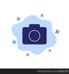 Instagram, Camera, Image Blue Icon on Abstract Cloud Background