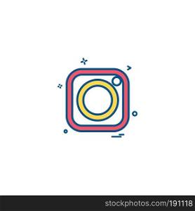 Instagram icon design vector