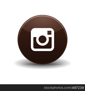 Instagram icon in simple style on a white background. Instagram icon, simple style