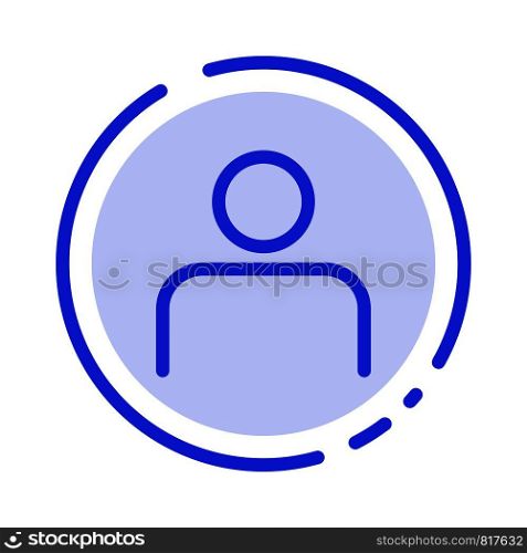 Instagram, People, Profile, Sets, User Blue Dotted Line Line Icon