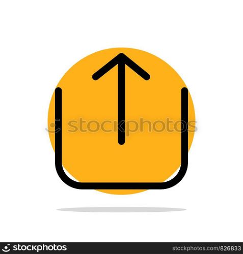 Instagram, Up, Upload Abstract Circle Background Flat color Icon
