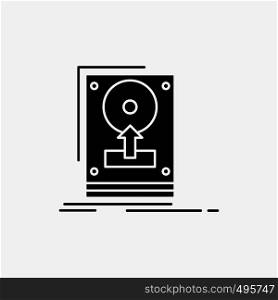 install, drive, hdd, save, upload Glyph Icon. Vector isolated illustration. Vector EPS10 Abstract Template background