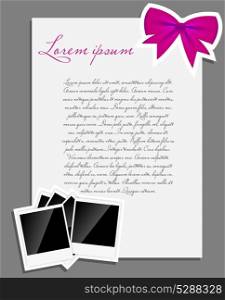 instant photo background blank page vector illustration