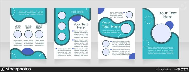 Instructional presentation blank brochure layout design. Students guiding. Vertical poster template set with empty copy space for text. Premade corporate reports collection. Editable flyer paper pages. Instructional presentation blank brochure layout design