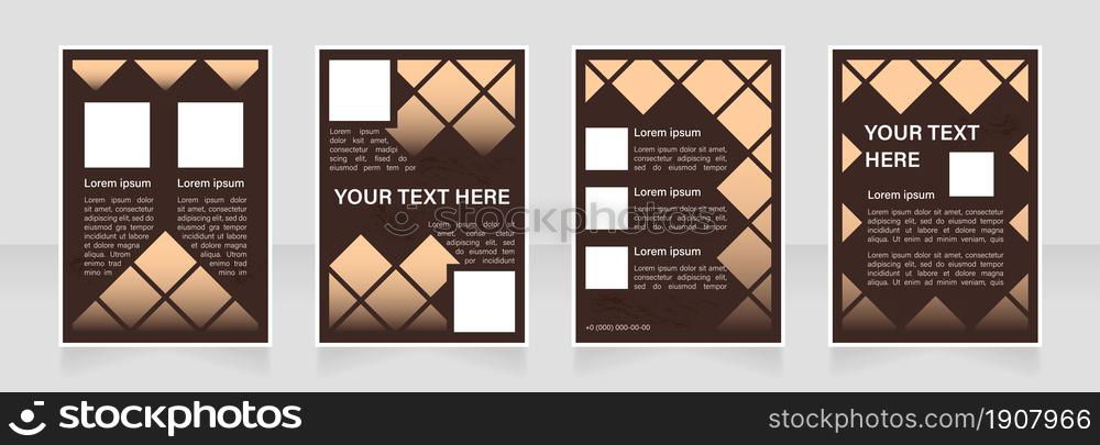 Instructional presentation blank brochure layout design. Vertical poster template set with empty copy space for text. Premade corporate reports collection. Editable flyer paper pages. Instructional presentation blank brochure layout design